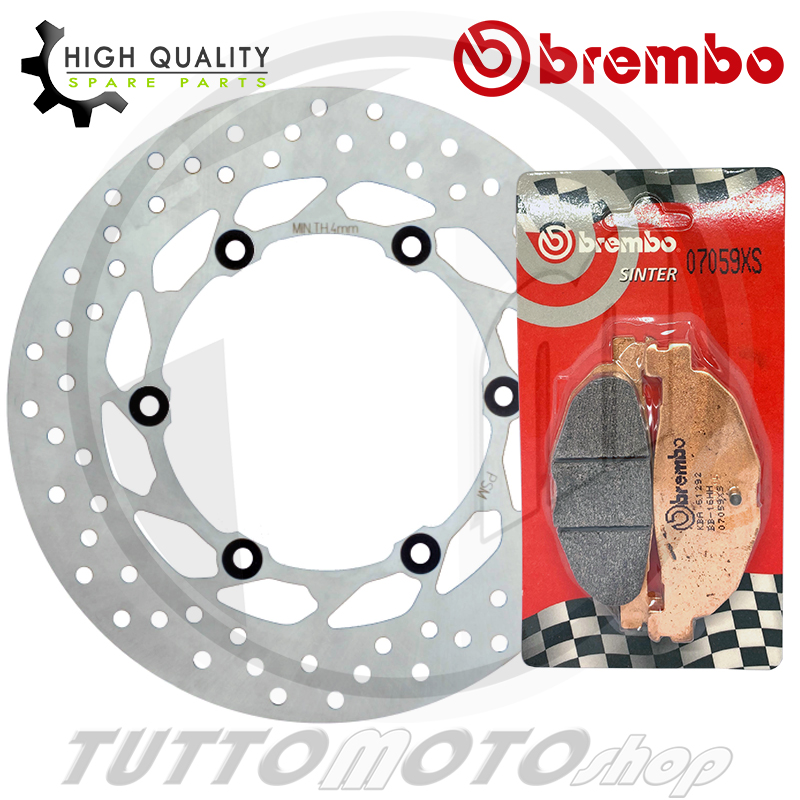 Kit Disco Freno Posteriore Pastiglie Brembo Sinter Yamaha Tmax